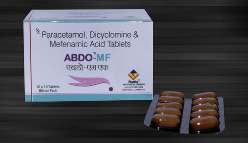 Paracetamol Dicyclomine And Mefenamic Acid Tablets Application: Analgesic