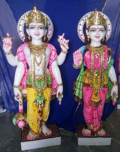 Marble Vishnu Laxmi Narayan Murti
