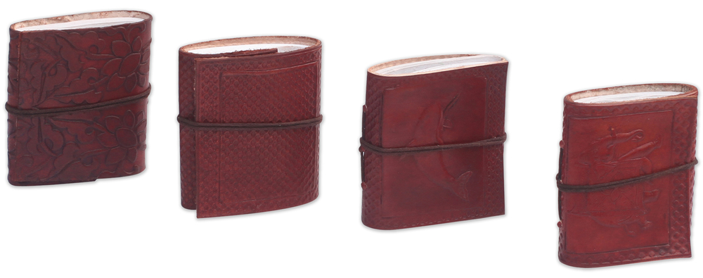 Pocket Diaries In Set of 4 with Leather Cover in Bulk