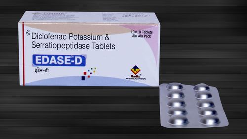 Diclofenac Potassium 50 Mg & Serratiopeptidase 10 Mg Tablets General Medicines