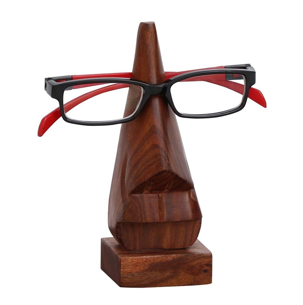 Wooden Spectacle Holder Stand Nose Shape