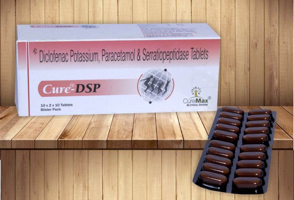 Diclofenac Potassium 50 mg, Paracetamol 325 mg & Serratiopeptidase 10 mg Tablets