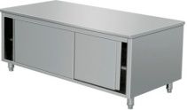 SS Table with Sliding Door