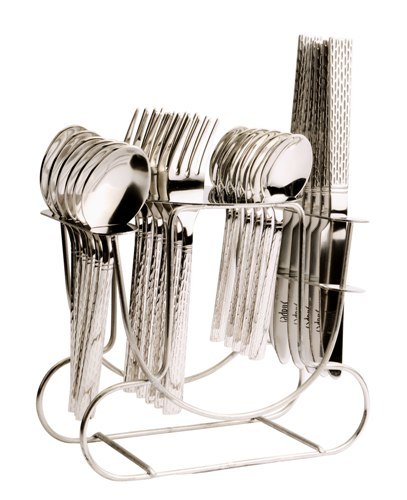 Silver Shapes Feast Stand Cutlery Set With Knife 24 Pcs