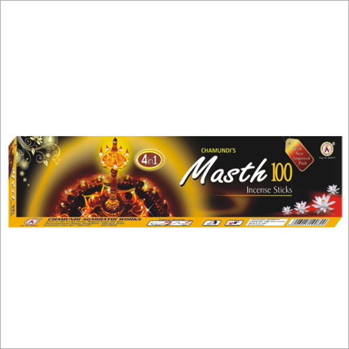 Black 30 Gm Masth 100 Incense Stick