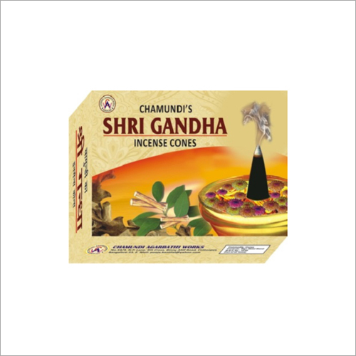 Black 30 Gm Shri Gandha Incense Cone