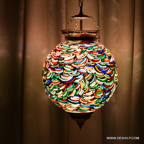 6x10 Inch Decorated Glass Mosaic Wall Hanging