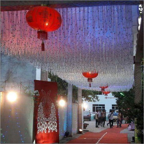 Outdoor Decorative Wedding Ceiling Tent - Customizable 10x20 ft Dimensions, Durable Indian Modern Arts Design, Lightweight & Easy to Install, Available in Various Colors 