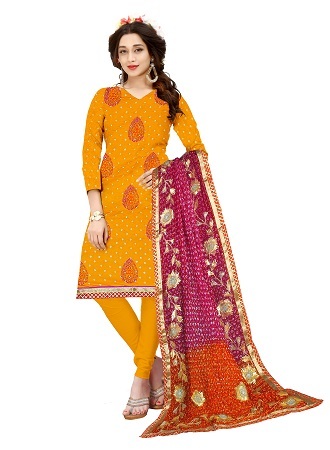 1 Ladies Cotton Embroidery Dress Material