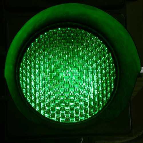 Green LED Traffic Signal Light