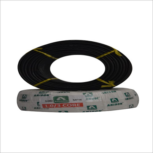 Black 3 Core 1.0 Sq.Mm Pvc Insulated Wire