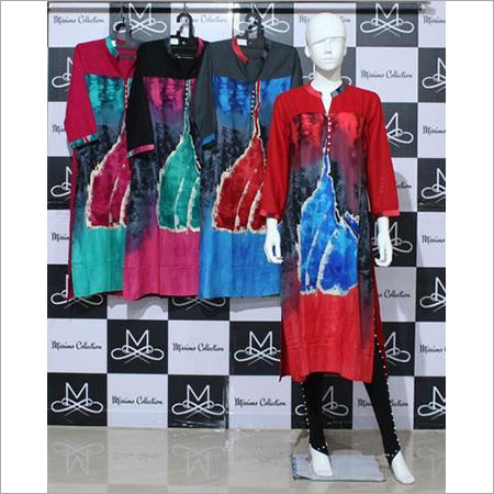 Available In All Color Women Rayon Sparkle Kurti