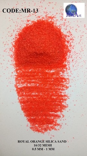 Painting Art Colored Silica Royal Dark Orange Silica Sand Non Remove Colored Sand Density: - Tonne Per Cubic Meter (T/M3)