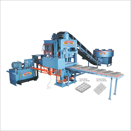 Semi Automatic Fly Ash Bricks Machine - Color: Blue