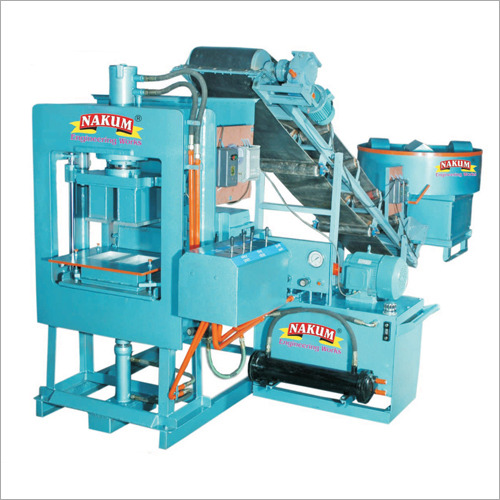 High Pressure Bricks Making Machine - Color: Blue & White
