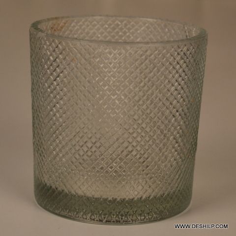 Modern Arts Cutting Glass Antique Candle Holder