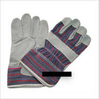 Leather Work Gloves - Leather, 10.5 Inches Cuff Length, Grey Color | Full Fingered, Durable Protection For Welding And Repairing