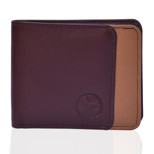 Men's Brown Goat Nappa Leather BI-Fold Wallet - 9 Card Slots, RFID Blocking Security, Elegant Design