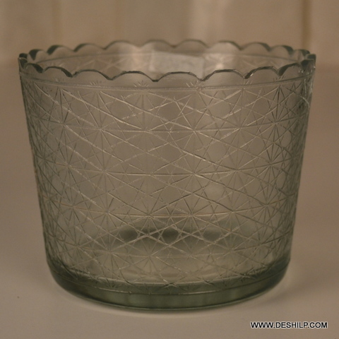 Glass Small T Light Candle Holder For Decoration - Style: Antique Imitation
