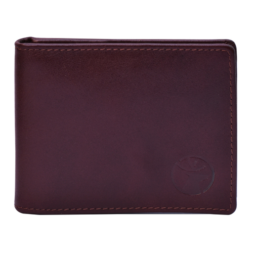 Stylish Leather Wallet - Brown Leather, Foldable Design | RFID-Blocked, Personalized with Card Slot, Chains, and Hooks for Convenience