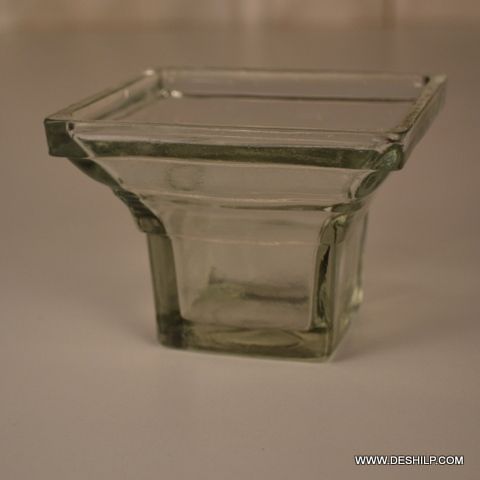 Clear Glass T Light Holder