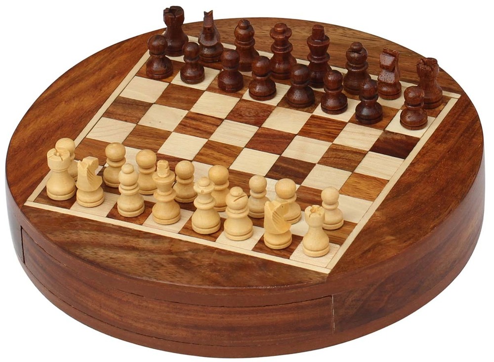 Wooden Round Chess Board