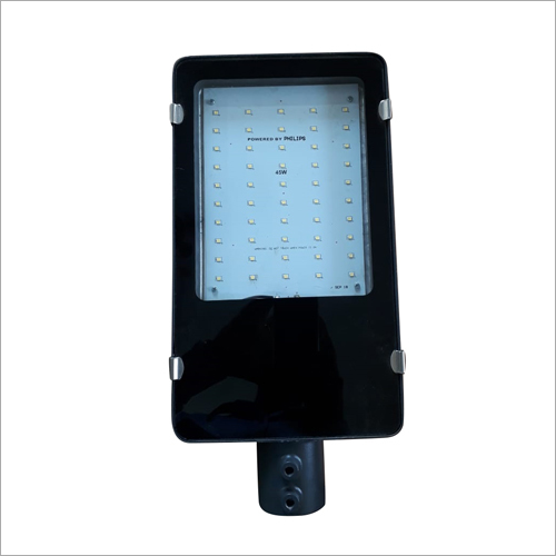 LED Street Light - Metal Construction, 45 Watt Voltage | White-Yellow Color Ideal for Industrial Usage