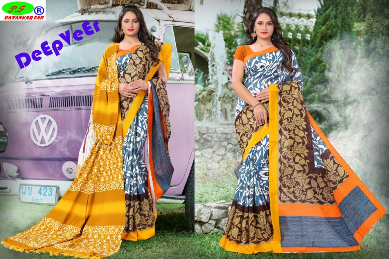 Kashmiri Cotton Saree With Printed Shawl