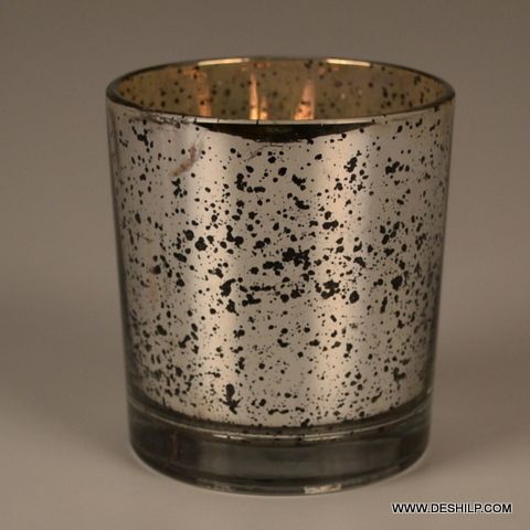 Small Silver Finish T Light Candle Holder