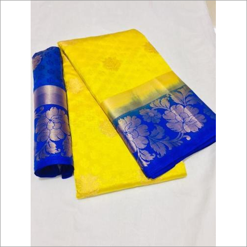 Flower Butta Kanjivaram Saree With Jacquard Work