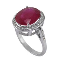 Handmade Jewelry Manufacturer Ruby Gemstone 925 Sterling Silver Ring Jaipur Rajasthan India Gender: Men
