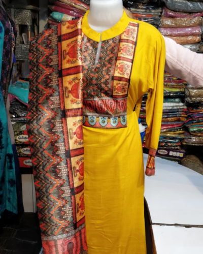 Quick Dry Kuri Plazo Set With Printed Dupatta