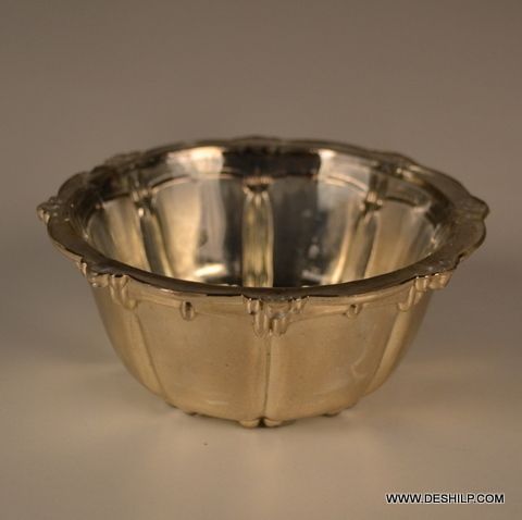 T Light Silver Glass Candle Holder