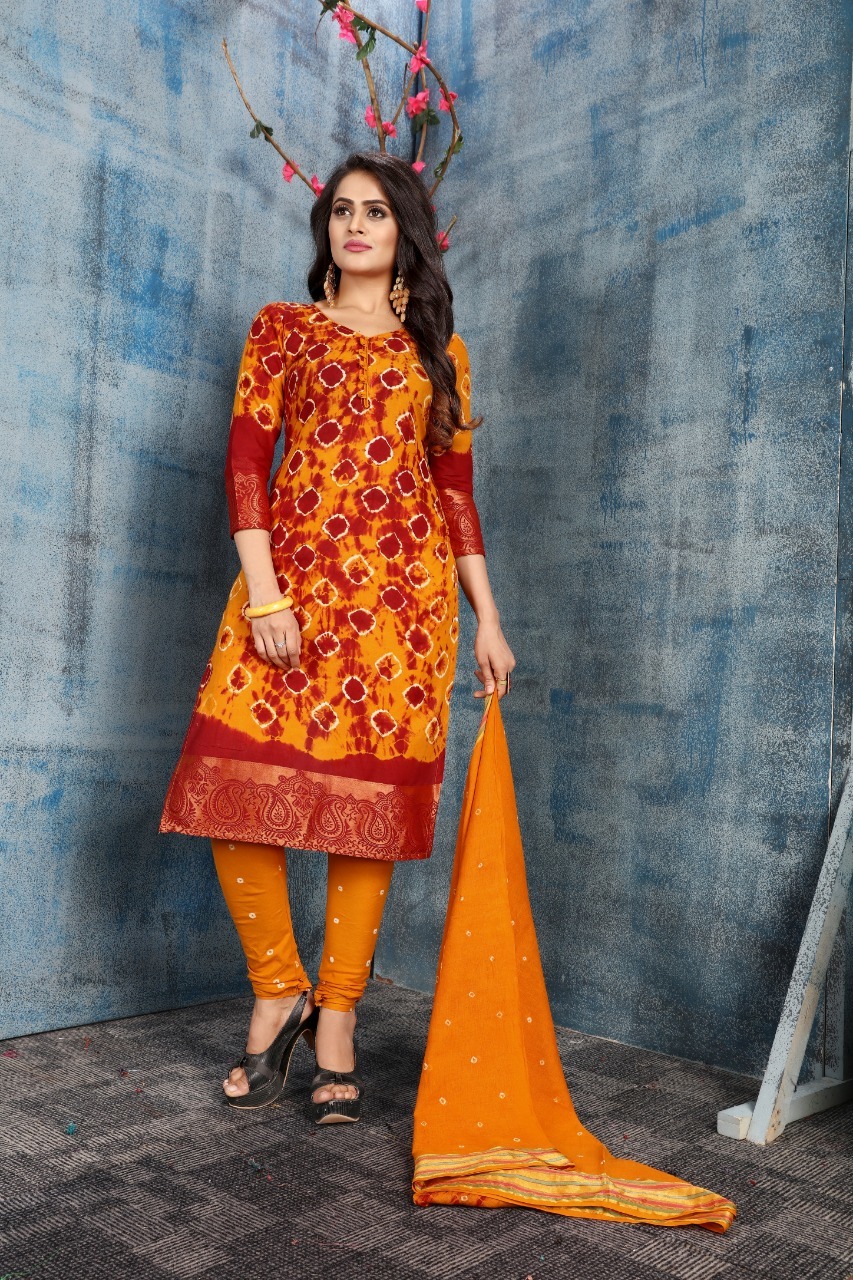 Multi Batik Cotton Dress Material for Women