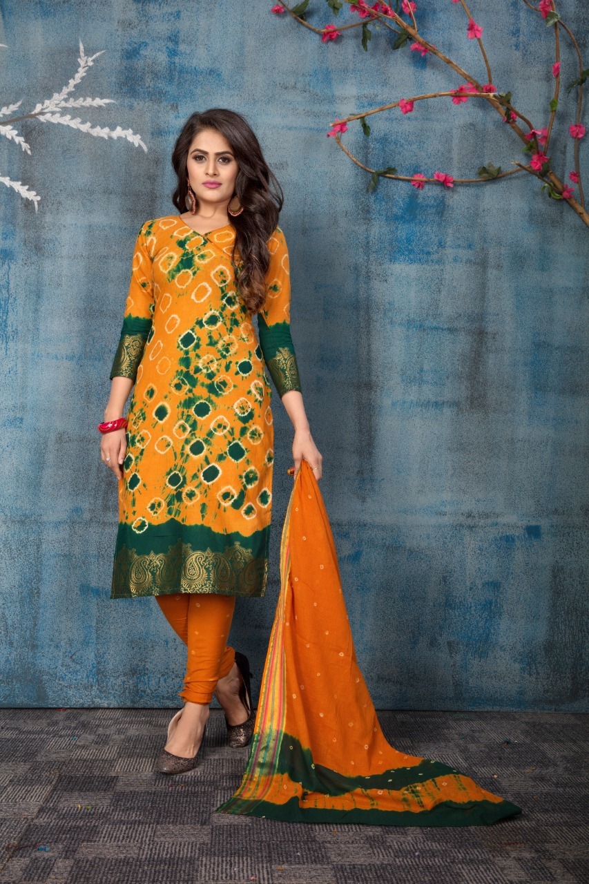 Multi Batik Cotton Dress Material for Women