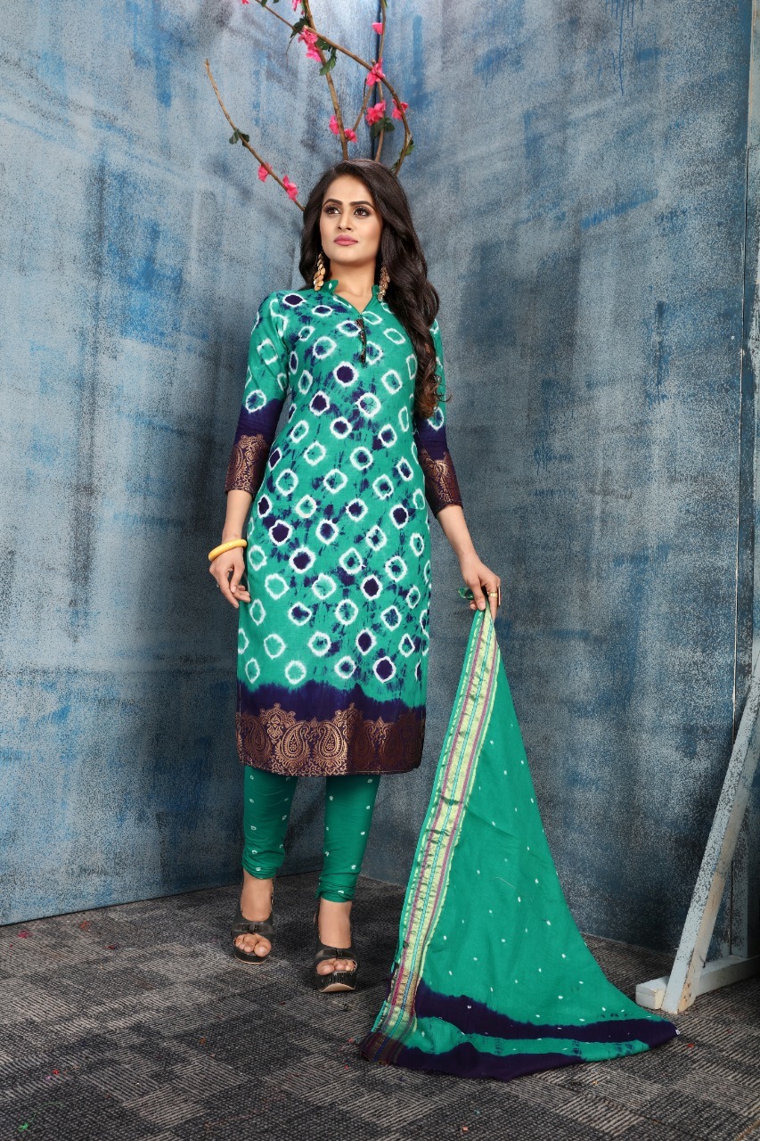 Multi Batik Cotton Dress Material for Women