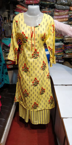 RAYON KURTI PLAZO SET