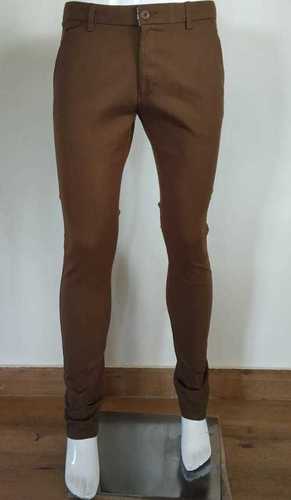 Brown Cotton Linen Blend Pants
