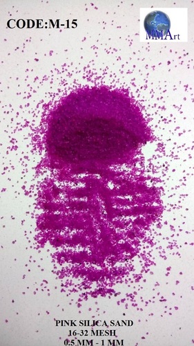 colored silica Art work for special PINK SILICA SAND & texture sand