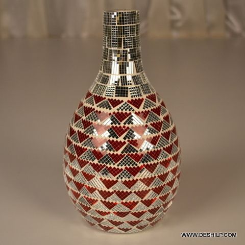 Bottle Shape Glass Flower Vase