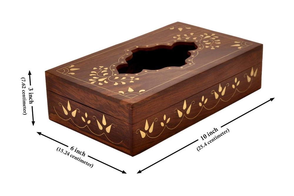 Rectangle Wooden Tissue Napkin Holder Box