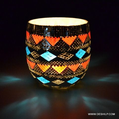 Mosaic Handmade Glass Votive