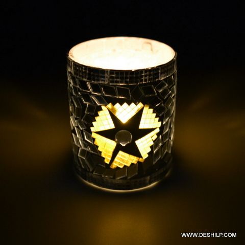 Mosaic Decor Home Purpose Candle Holder