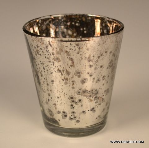 T Light Candle Holder With Silver Finish