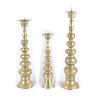 Vintage Brass Pillar Candle Holder