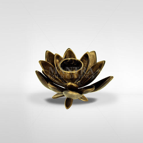 Brass Lotus Candle Stand