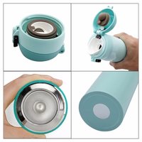 Double Layer Insulated Water Bottle With Vacuum Flask - 500ml Capacity, Stainless Steel, Red/blue/green/black, 22cm Height, 6.5cm Diameter, Narrow Flip Top Lid, Locks In Temperature For Up To 12 Hours