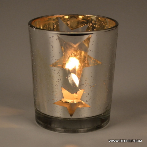 Silver T Light Candle Votive