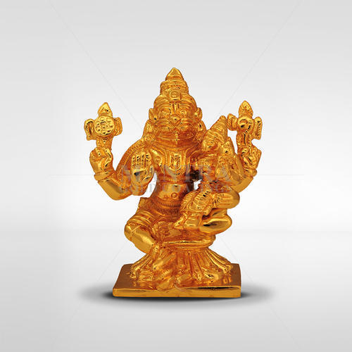 Gold Plated Lakshmi Narasimhar Idol