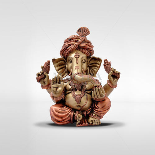 Gold Plated Pagadi Ganesha Statue Gold Plated Pagadi Ganesha Statue